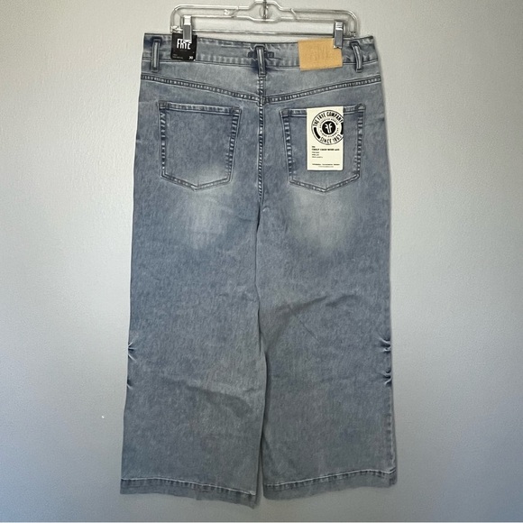 Frye Carly Crop Wide Leg Denim Jeans Women 30 Light wash Blue Highrise NWT - Picture 10 of 12